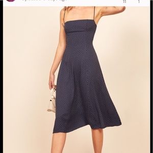 Reformation Vollare Polka Dot Dress